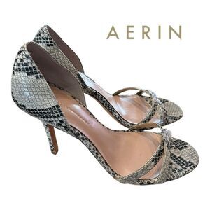 Aerin Anthropologie Women's Cocobay Leather Snake Sandals Heels 8.5